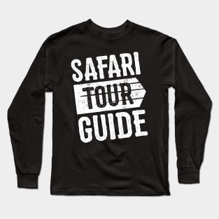 Safari Tour Guide Costume Kids Adult Funny Halloween Long Sleeve T-Shirt